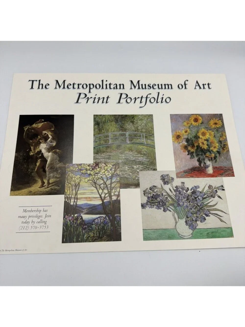 Metropolitan Museum Of Art Print Portfolio Set Of 5 Prints 1996